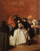 Pietro Longhi Masks in the Foyer oil on canvas